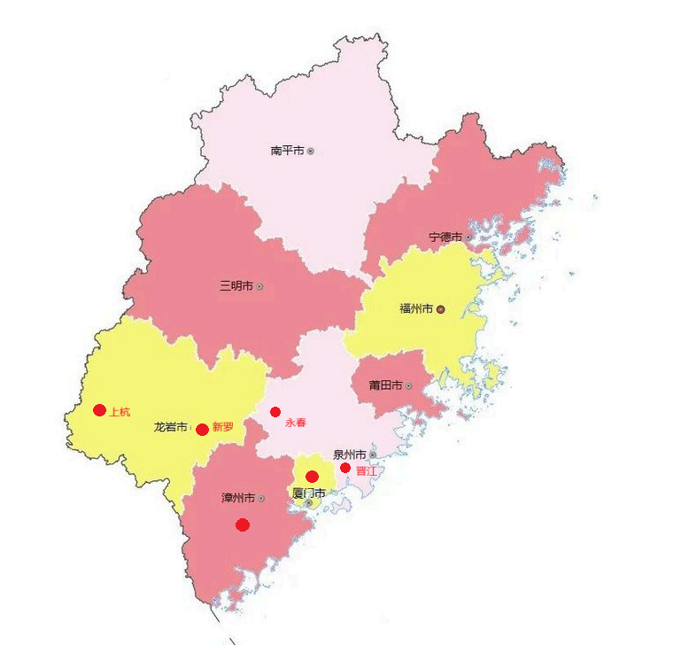 福建省无人机训练基地分布图